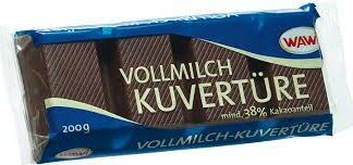 Vollmilch-Kuvertüre 38 % Kakaoanteil, WAWI