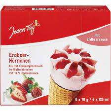 Eis Erdbeer-Waffelhörnchen, Jeden Tag