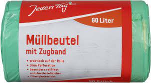 Müllbeutel mit Zugband 60 l, Jeden Tag