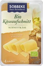 Käseaufschnitt gemischt in Scheiben 45%, Bio , Söbbeke