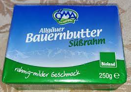 Bauernbutter-Süßrahm, Allgäuer BIOLAND